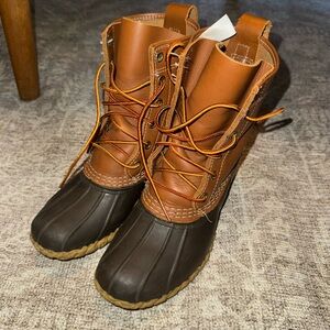 Brown and Black Duck Boots